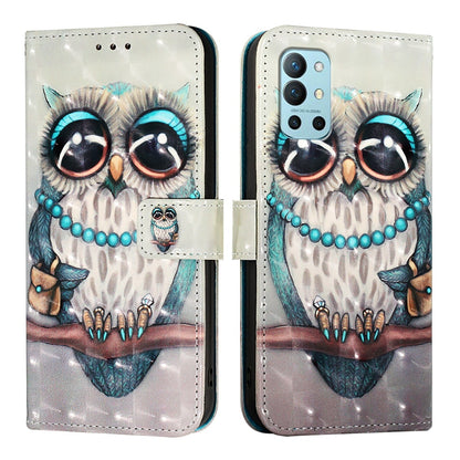 OnePlus 9R Leather Flip Phone Case with 3D Painted Design, Card Holder, Wallet & Stand Function - Durable Protection & Easy Access