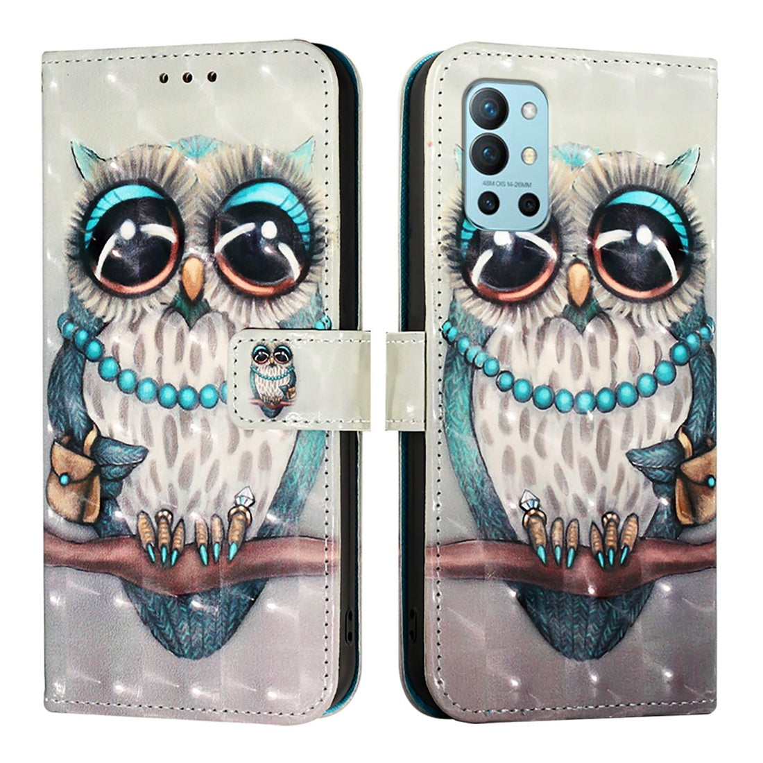 OnePlus 8T Leather Flip Phone Case with 3D Painted Design, Card Holder, Wallet & Stand Function - Durable Protection & Easy Access