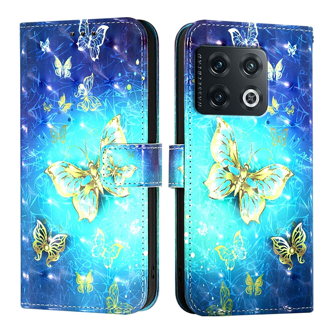 OnePlus 10 Pro Leather Flip Phone Case with 3D Painted Design, Card Holder, Wallet & Stand Function - Durable Protection & Easy Access