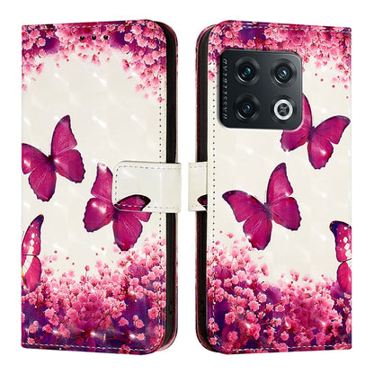 OnePlus 10 Pro Leather Flip Phone Case with 3D Painted Design, Card Holder, Wallet & Stand Function - Durable Protection & Easy Access