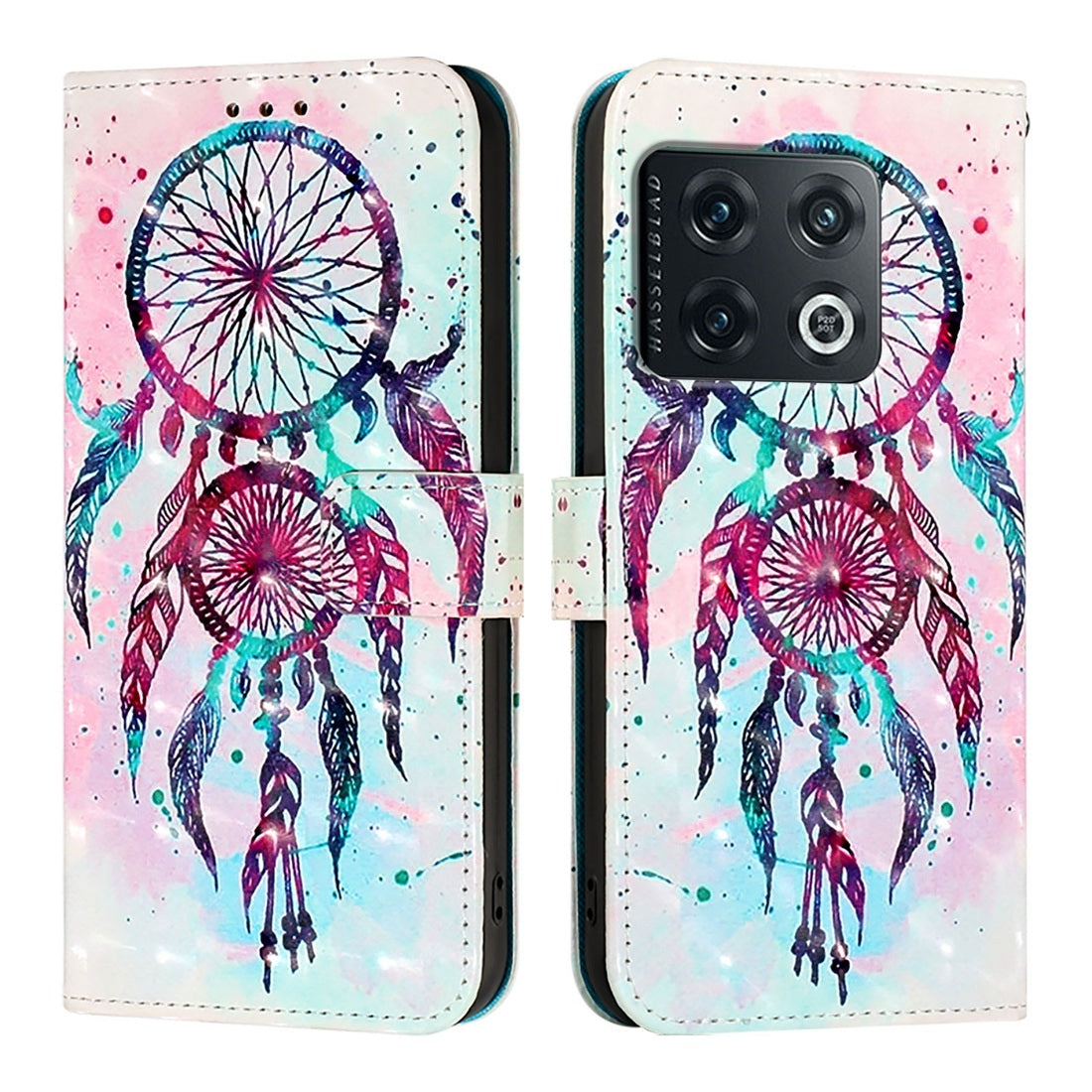 OnePlus 10 Pro Leather Flip Phone Case with 3D Painted Design, Card Holder, Wallet & Stand Function - Durable Protection & Easy Access