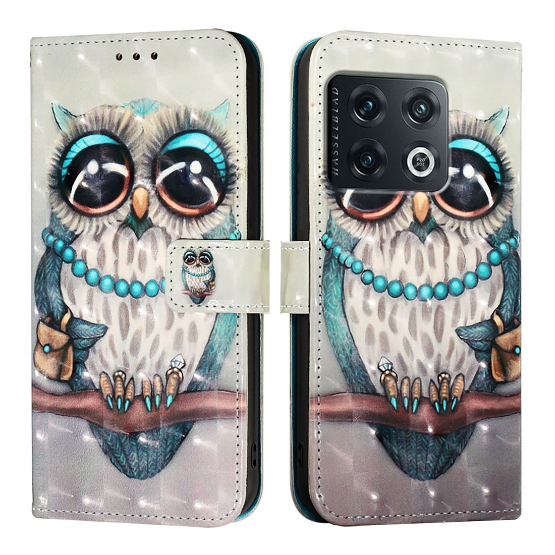 OnePlus 10 Pro Leather Flip Phone Case with 3D Painted Design, Card Holder, Wallet & Stand Function - Durable Protection & Easy Access