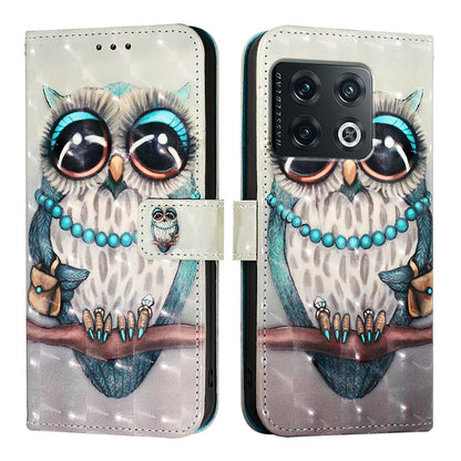 OnePlus 10 Pro Leather Flip Phone Case with 3D Painted Design, Card Holder, Wallet & Stand Function - Durable Protection & Easy Access