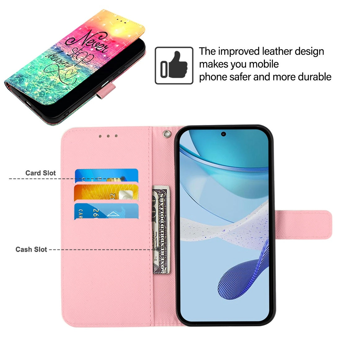 OnePlus Ace Leather Flip Phone Case with 3D Painted Design, Card Holder, Wallet & Stand Function - Durable Protection & Easy Access