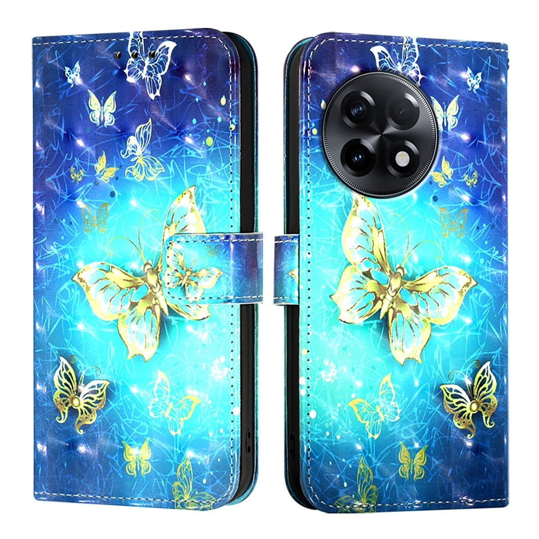 OnePlus 11R 5G Global Leather Flip Phone Case with 3D Painted Design, Card Holder, Wallet & Stand Function - Durable Protection & Easy Access