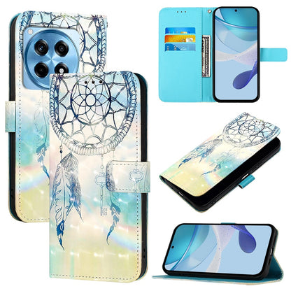 OnePlus 12R Global Leather Flip Phone Case with 3D Painted Design, Card Holder, Wallet & Stand Function - Durable Protection & Easy Access