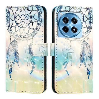 OnePlus 12R Global Leather Flip Phone Case with 3D Painted Design, Card Holder, Wallet & Stand Function - Durable Protection & Easy Access