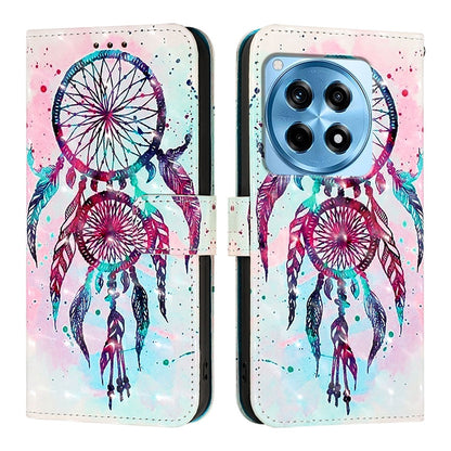 OnePlus 12R Global Leather Flip Phone Case with 3D Painted Design, Card Holder, Wallet & Stand Function - Durable Protection & Easy Access