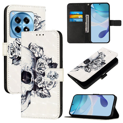 OnePlus 12R Global Leather Flip Phone Case with 3D Painted Design, Card Holder, Wallet & Stand Function - Durable Protection & Easy Access