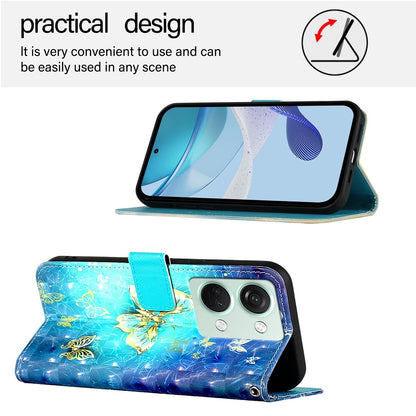 OnePlus Ace 2V Leather Flip Phone Case with 3D Painted Design, Card Holder, Wallet & Stand Function - Durable Protection & Easy Access