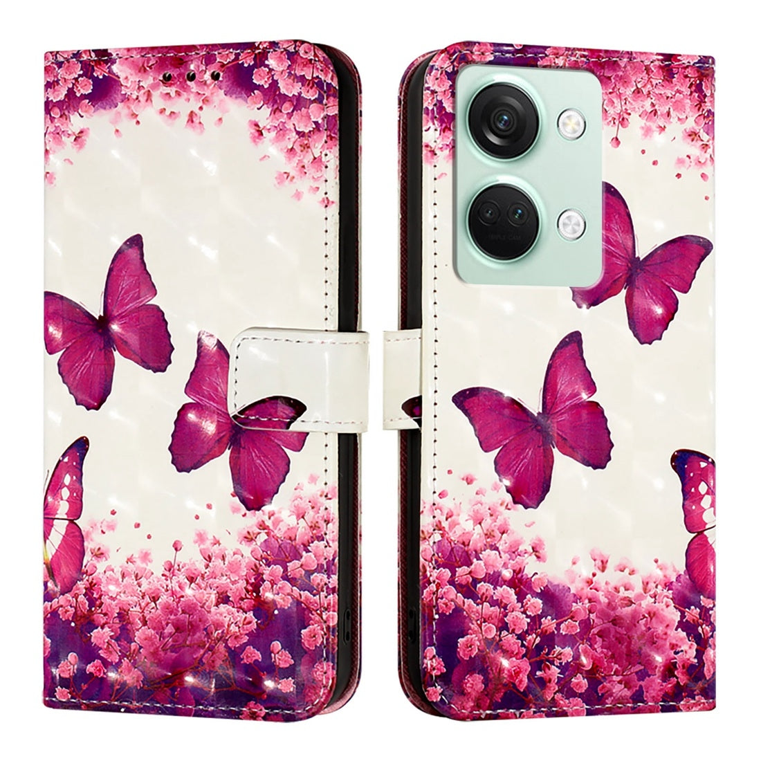 OnePlus Nord 3 Leather Flip Phone Case with 3D Painted Design, Card Holder, Wallet & Stand Function - Durable Protection & Easy Access