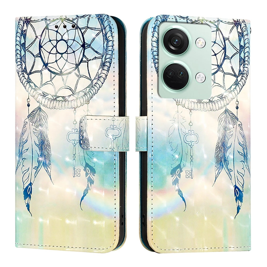 OnePlus Ace 2V Leather Flip Phone Case with 3D Painted Design, Card Holder, Wallet & Stand Function - Durable Protection & Easy Access