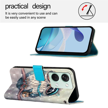OnePlus Nord 3 Leather Flip Phone Case with 3D Painted Design, Card Holder, Wallet & Stand Function - Durable Protection & Easy Access