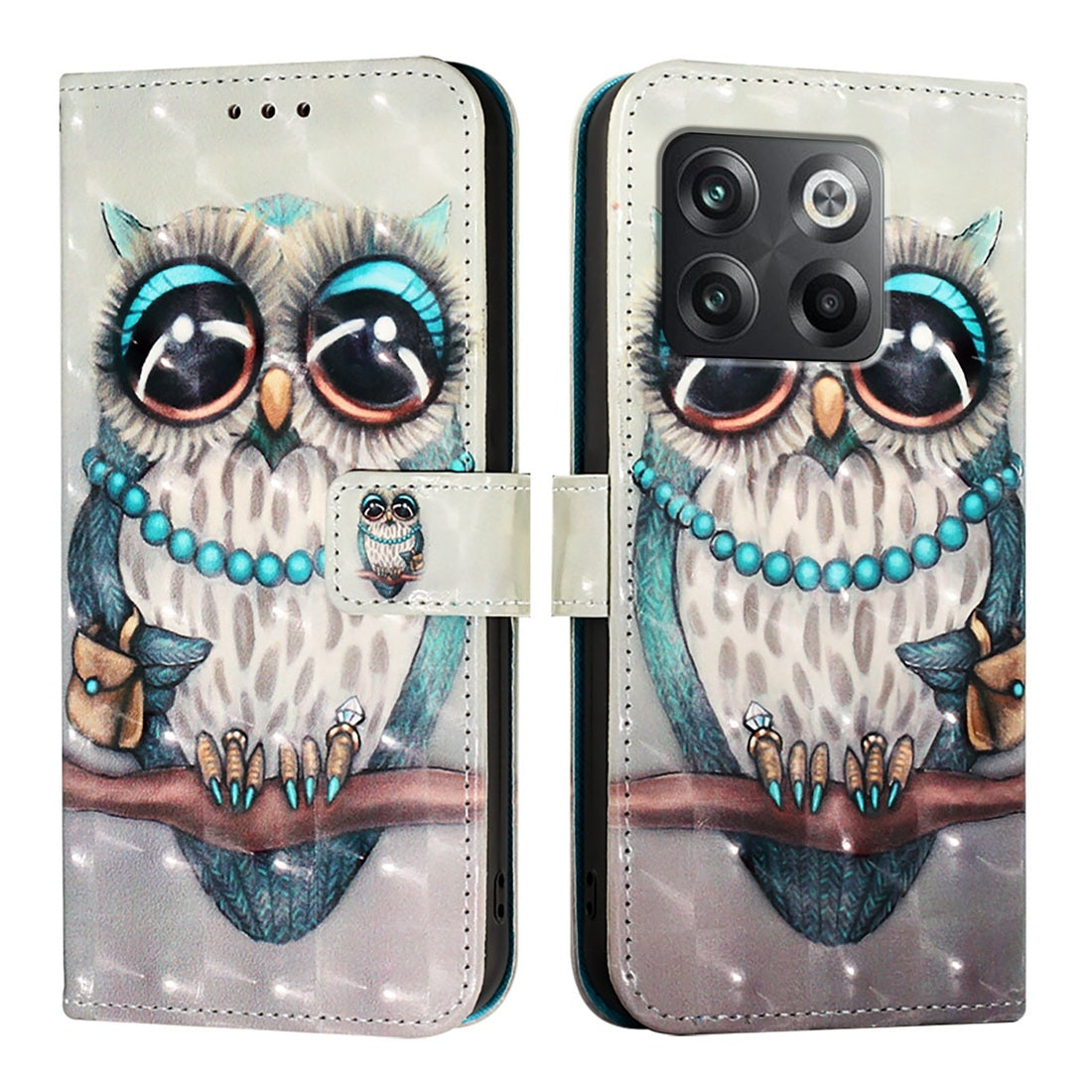 OnePlus 10T Global Leather Flip Phone Case with 3D Painted Design, Card Holder, Wallet & Stand Function - Durable Protection & Easy Access