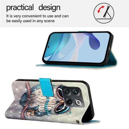 OnePlus 10T Global Leather Flip Phone Case with 3D Painted Design, Card Holder, Wallet & Stand Function - Durable Protection & Easy Access