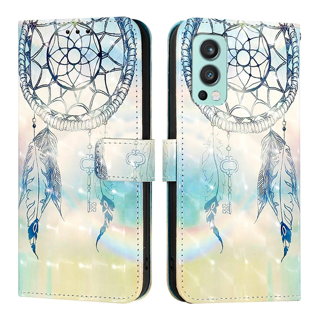 OnePlus Nord 2 5G Leather Flip Phone Case with 3D Painted Design, Card Holder, Wallet & Stand Function - Durable Protection & Easy Access