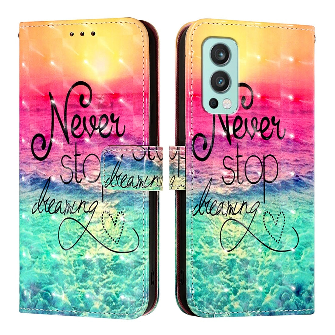 OnePlus Nord 2 5G Leather Flip Phone Case with 3D Painted Design, Card Holder, Wallet & Stand Function - Durable Protection & Easy Access