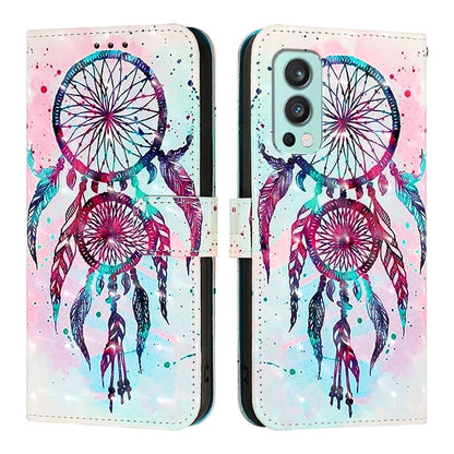 OnePlus Nord 2 5G Leather Flip Phone Case with 3D Painted Design, Card Holder, Wallet & Stand Function - Durable Protection & Easy Access