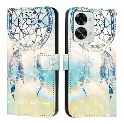 OnePlus Nord 2T Leather Flip Phone Case with 3D Painted Design, Card Holder, Wallet & Stand Function - Durable Protection & Easy Access