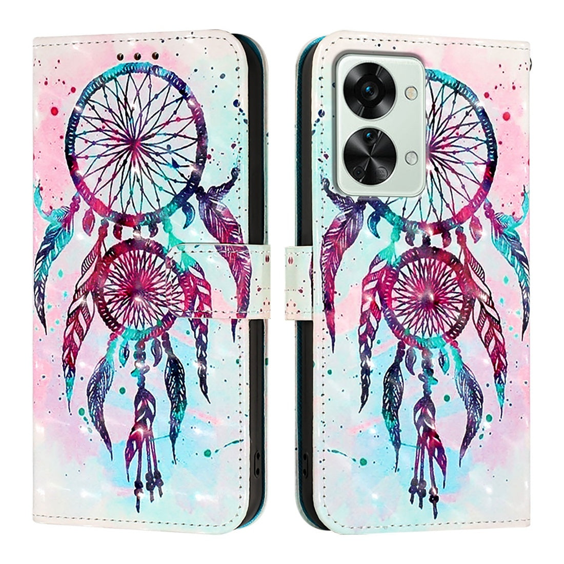 OnePlus Nord 2T Leather Flip Phone Case with 3D Painted Design, Card Holder, Wallet & Stand Function - Durable Protection & Easy Access