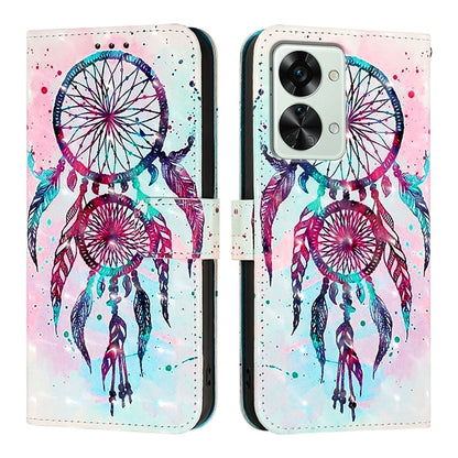 OnePlus Nord 2T Leather Flip Phone Case with 3D Painted Design, Card Holder, Wallet & Stand Function - Durable Protection & Easy Access