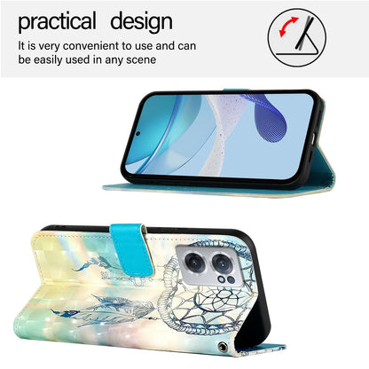 OnePlus Nord CE 2 5G Leather Flip Phone Case with 3D Painted Design, Card Holder, Wallet & Stand Function - Durable Protection & Easy Access