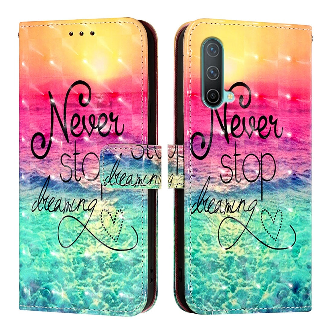 OnePlus Nord CE 5G Leather Flip Phone Case with 3D Painted Design, Card Holder, Wallet & Stand Function - Durable Protection & Easy Access