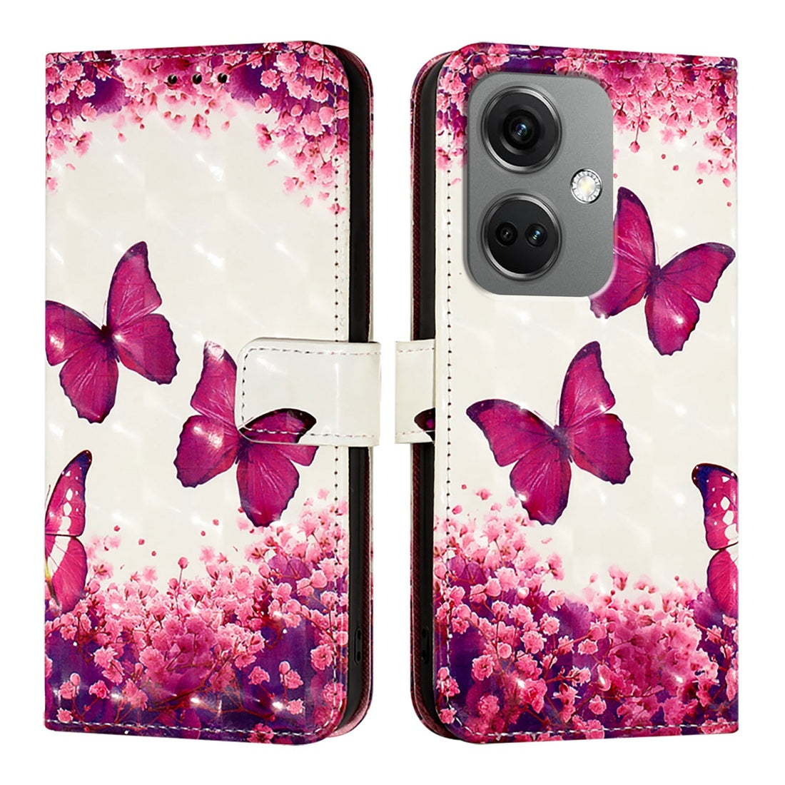 OnePlus Nord CE3 India Leather Flip Phone Case with 3D Painted Design, Card Holder, Wallet & Stand Function - Durable Protection & Easy Access