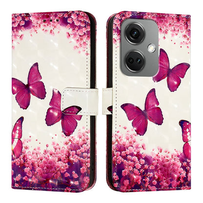 OnePlus Nord CE3 India Leather Flip Phone Case with 3D Painted Design, Card Holder, Wallet & Stand Function - Durable Protection & Easy Access