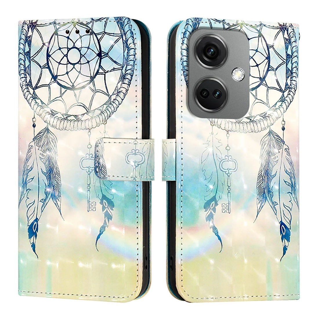 OnePlus Nord CE3 India Leather Flip Phone Case with 3D Painted Design, Card Holder, Wallet & Stand Function - Durable Protection & Easy Access