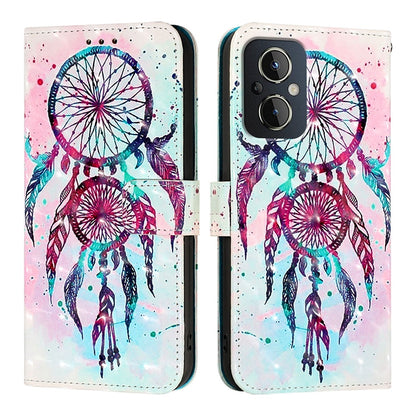 OnePlus Nord N20 5G Leather Flip Phone Case with 3D Painted Design, Card Holder, Wallet & Stand Function - Durable Protection & Easy Access