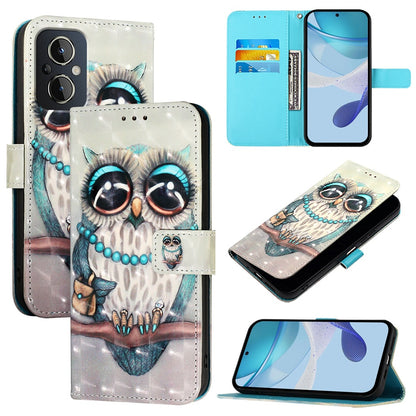 OnePlus Nord N20 5G Leather Flip Phone Case with 3D Painted Design, Card Holder, Wallet & Stand Function - Durable Protection & Easy Access