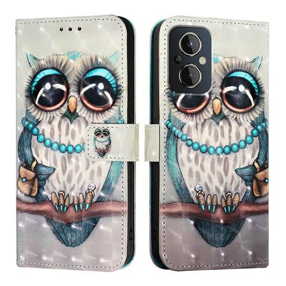 OnePlus Nord N20 5G Leather Flip Phone Case with 3D Painted Design, Card Holder, Wallet & Stand Function - Durable Protection & Easy Access