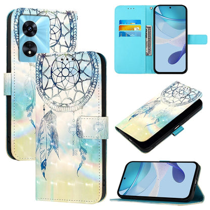 OnePlus Nord N300 Leather Flip Phone Case with 3D Painted Design, Card Holder, Wallet & Stand Function - Durable Protection & Easy Access