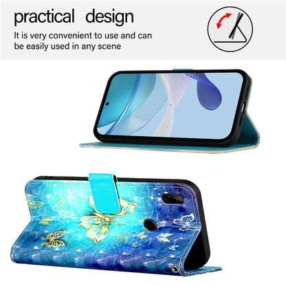 Honor 9X Global Leather Flip Phone Case with 3D Painted Design, Card Holder, Wallet & Stand Function - Durable Protection & Easy Access
