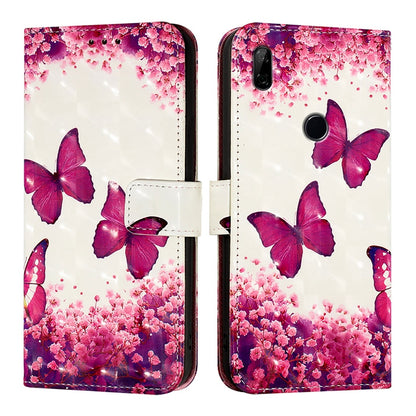 Honor 9X Global Leather Flip Phone Case with 3D Painted Design, Card Holder, Wallet & Stand Function - Durable Protection & Easy Access