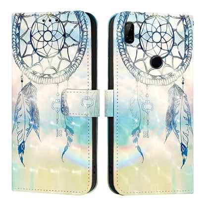 Honor 9X Global Leather Flip Phone Case with 3D Painted Design, Card Holder, Wallet & Stand Function - Durable Protection & Easy Access