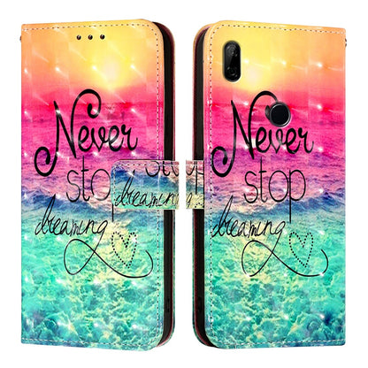 Honor 9X Global Leather Flip Phone Case with 3D Painted Design, Card Holder, Wallet & Stand Function - Durable Protection & Easy Access
