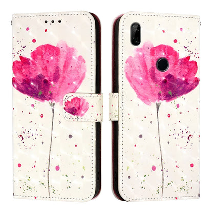 Huawei P Smart Z Leather Flip Phone Case with 3D Painted Design, Card Holder, Wallet & Stand Function - Durable Protection & Easy Access