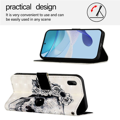 Honor 9X Global Leather Flip Phone Case with 3D Painted Design, Card Holder, Wallet & Stand Function - Durable Protection & Easy Access
