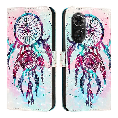 Honor 50 SE Leather Flip Phone Case with 3D Painted Design, Card Holder, Wallet & Stand Function - Durable Protection & Easy Access