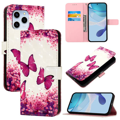 Honor 60 SE Leather Flip Phone Case with 3D Painted Design, Card Holder, Wallet & Stand Function - Durable Protection & Easy Access