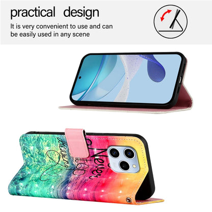 Honor 60 SE Leather Flip Phone Case with 3D Painted Design, Card Holder, Wallet & Stand Function - Durable Protection & Easy Access
