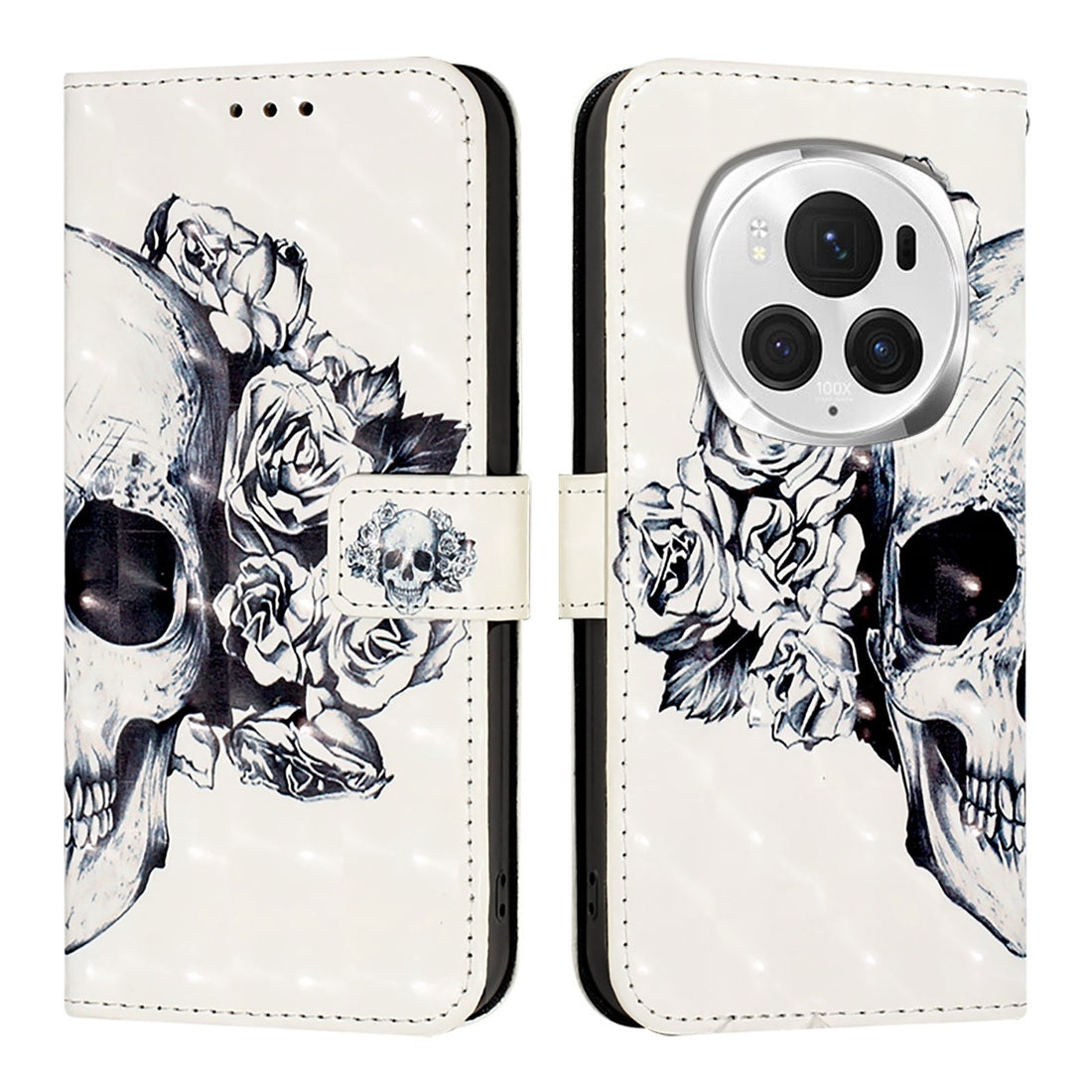 Honor Magic6 Pro Global Leather Flip Phone Case with 3D Painted Design, Card Holder, Wallet & Stand Function - Durable Protection & Easy Access