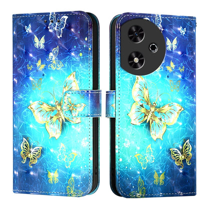 Honor Play 50 Leather Flip Phone Case with 3D Painted Design, Card Holder, Wallet & Stand Function - Durable Protection & Easy Access