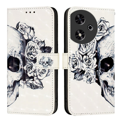 Honor Play 50 Leather Flip Phone Case with 3D Painted Design, Card Holder, Wallet & Stand Function - Durable Protection & Easy Access