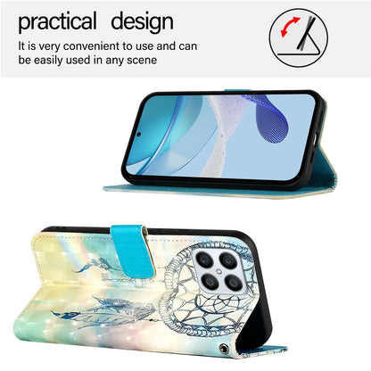 Honor Play6T Pro Leather Flip Phone Case with 3D Painted Design, Card Holder, Wallet & Stand Function - Durable Protection & Easy Access