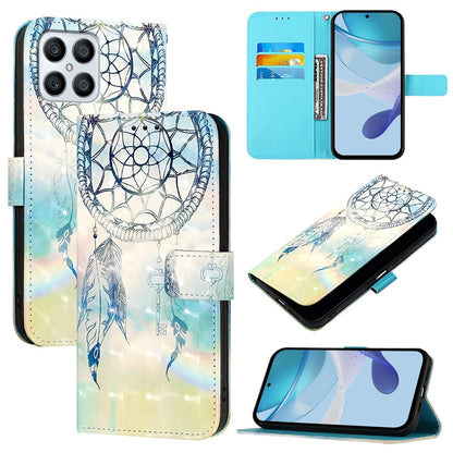 Honor X30i Leather Flip Phone Case with 3D Painted Design, Card Holder, Wallet & Stand Function - Durable Protection & Easy Access
