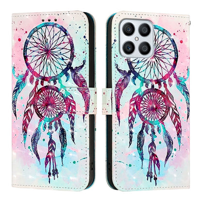 Honor Play6T Pro Leather Flip Phone Case with 3D Painted Design, Card Holder, Wallet & Stand Function - Durable Protection & Easy Access