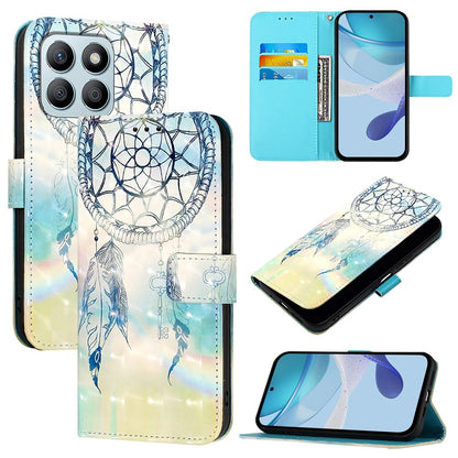 Honor X8b Global Leather Flip Phone Case with 3D Painted Design, Card Holder, Wallet & Stand Function - Durable Protection & Easy Access